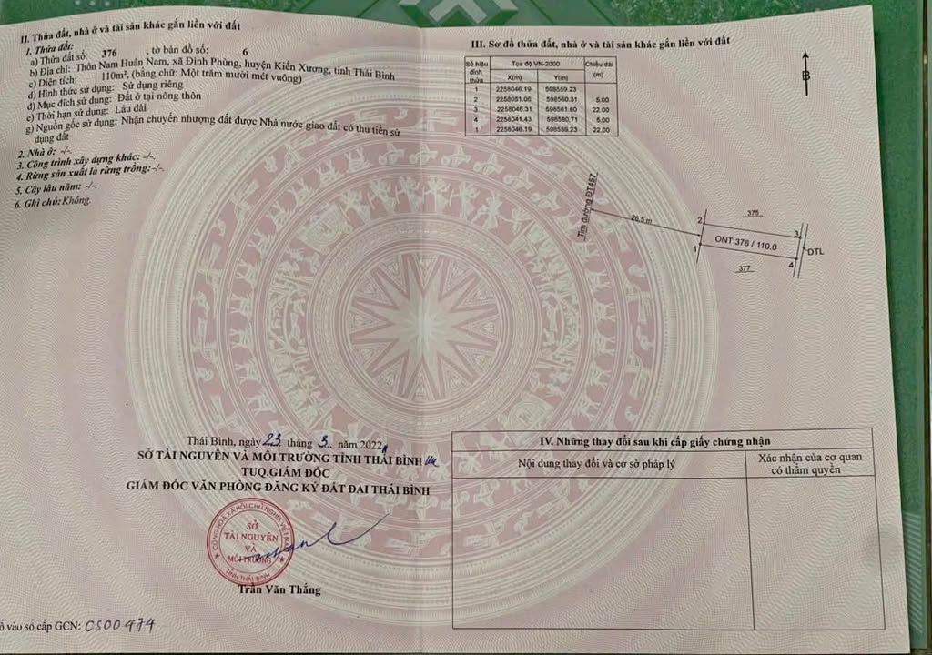 Đất nền Xã Đình Phùng, Huyện Kiến Xương 100m² giá 1.8 tỷ - Cơ hội đầu tư tuyệt vời!