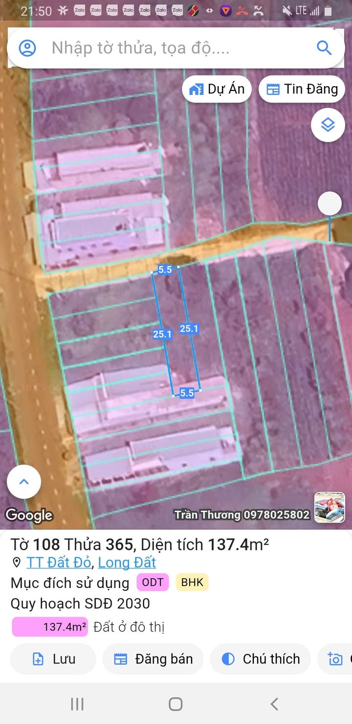 Đất nền Thị trấn Đất Đỏ 137m² giá 1.1 tỷ - Vị trí đẹp, tiện ích đầy đủ!