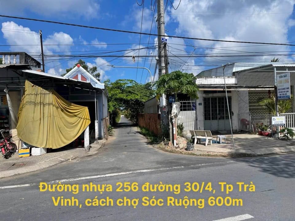 Đất nền 134m² mặt tiền đường nhựa 8 tấn tại Long Đức, Trà Vinh - Giá chỉ 439 triệu!