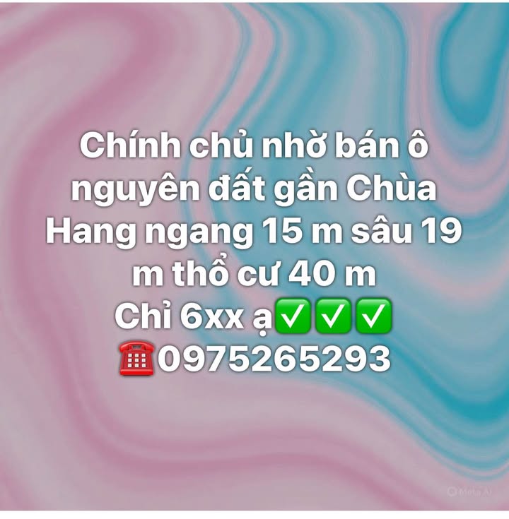Đất nền chính chủ tại Chùa Hang, 285m² giá 6xx triệu - Cơ hội đầu tư tuyệt vời!