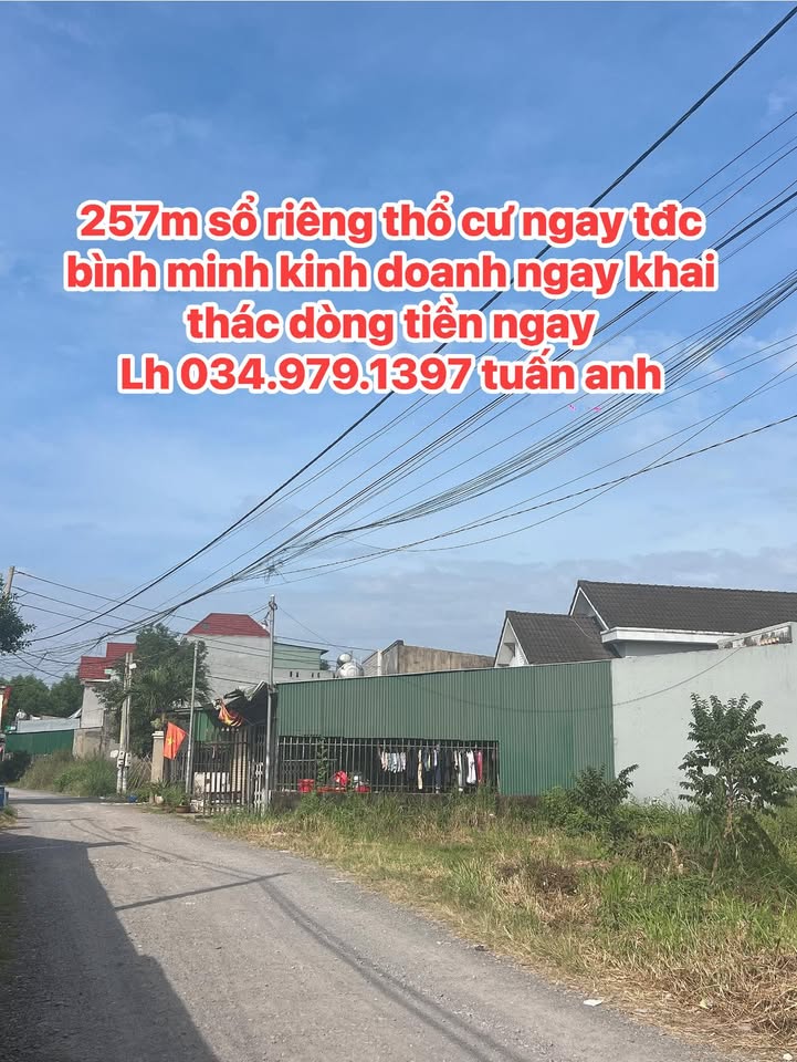 Đất nền 257m² tại Xã Bình Minh, Trảng Bom - Sổ hồng, mặt tiền kinh doanh chỉ 1 tỷ