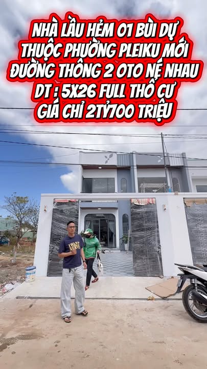 Nhà lầu 3 phòng ngủ, 3WC tại Hẻm Bùi Dự, Pleiku - Tiềm năng đầu tư lớn!