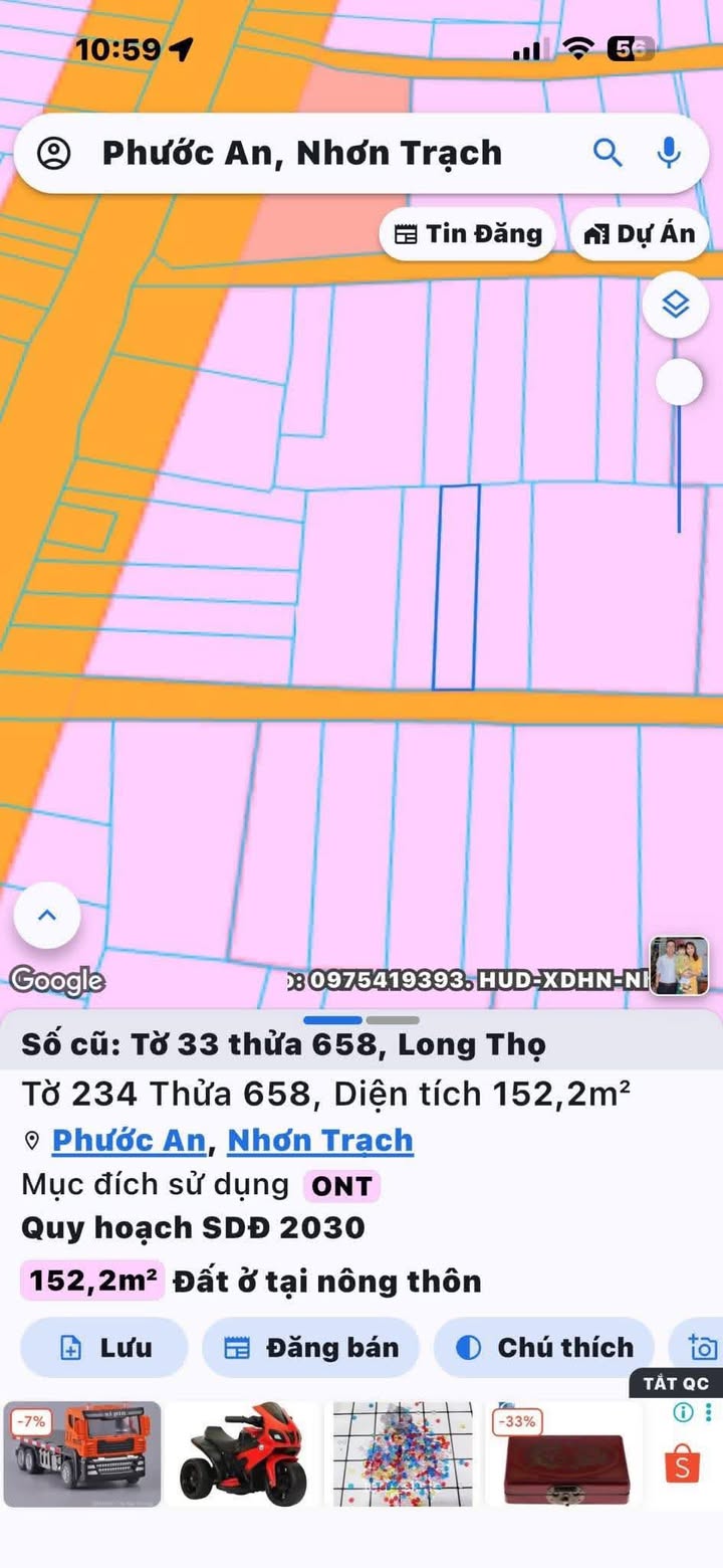 Đất nền thổ cư 150m² tại xã Long Thọ, Nhơn Trạch - Giá chỉ 2 tỷ