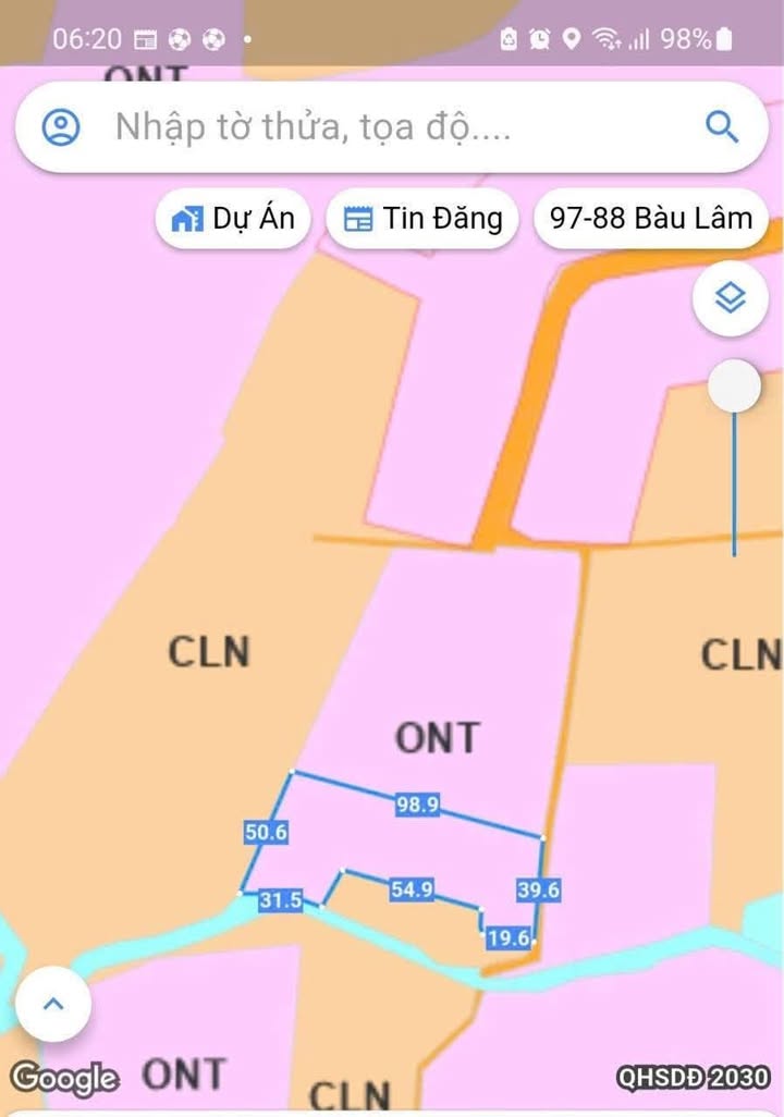 Đất nền Bàu Lâm, Xuyên Mộc 4000m² giá 2.65 tỷ - Sổ hồng chính chủ