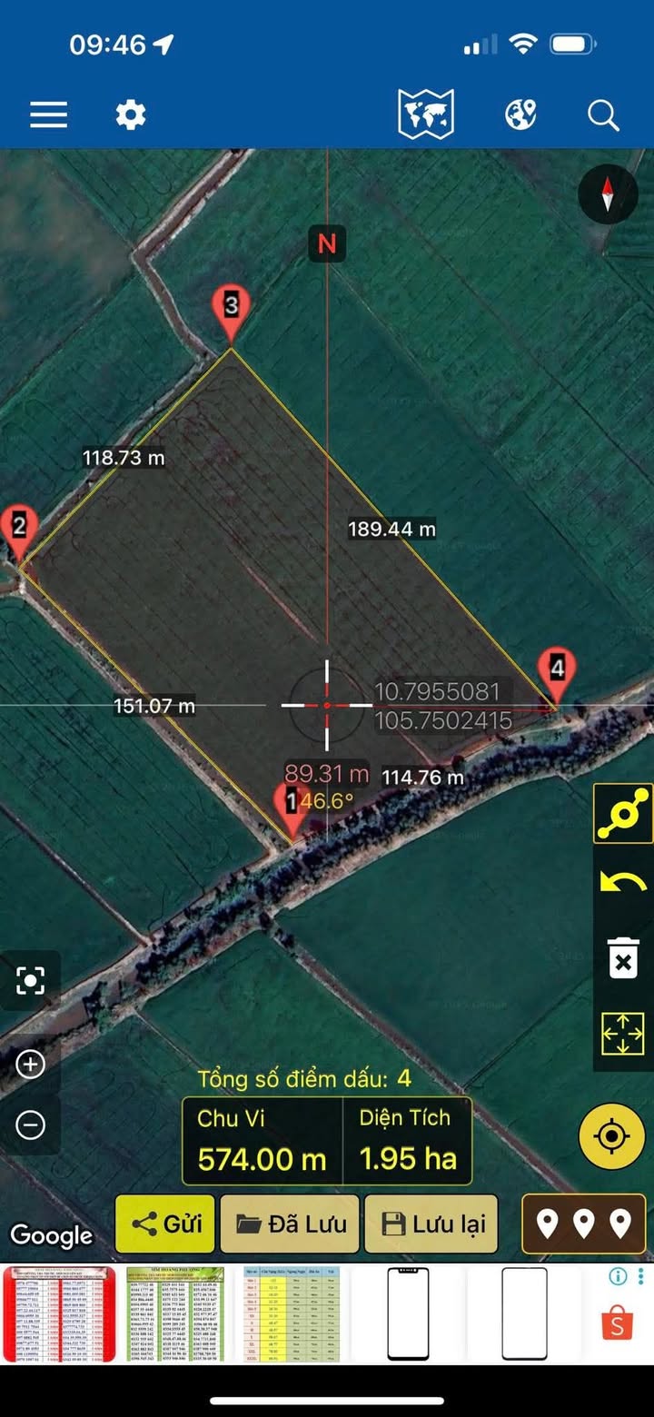 Đất bán 20 công tại xã Vĩnh Lợi, Huyện Tân Hưng - Giá chỉ 1.9 tỷ