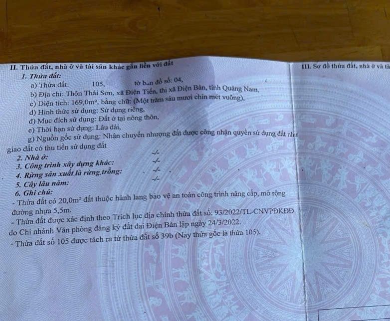 Đất nền Hòa Tiến 169m² giá chỉ 1.4 tỷ - Đường nhựa tuyệt vời, đầu tư sinh lời!