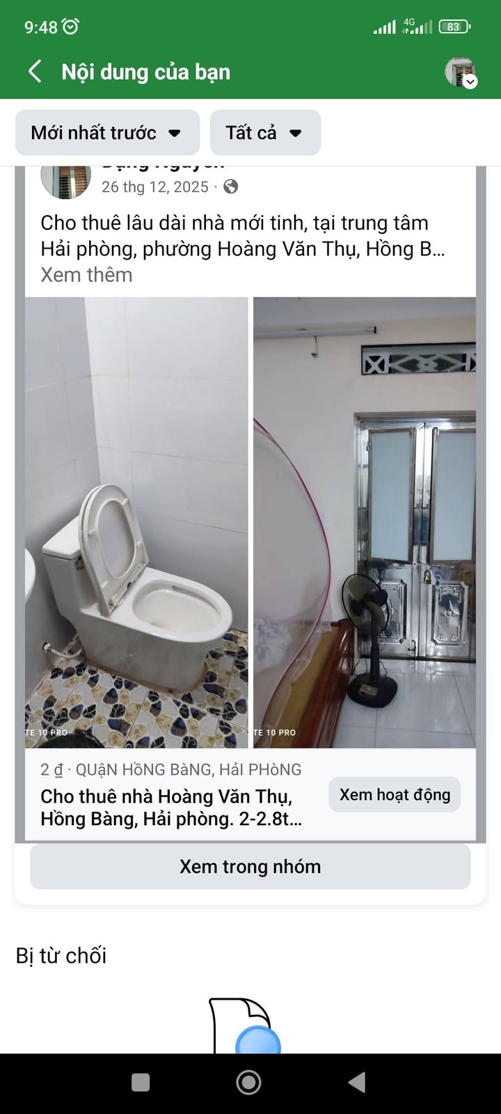 Nhà 4 tầng 90m² tại Phường Hoàng Văn Thụ - Giá 4 triệu, vị trí trung tâm Hải Phòng!