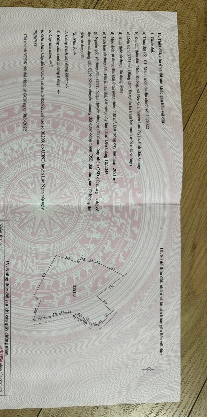 Đất vườn 3321m² xã Đèo Gia giá chỉ 1.168 tỷ - Cơ hội đầu tư tuyệt vời!