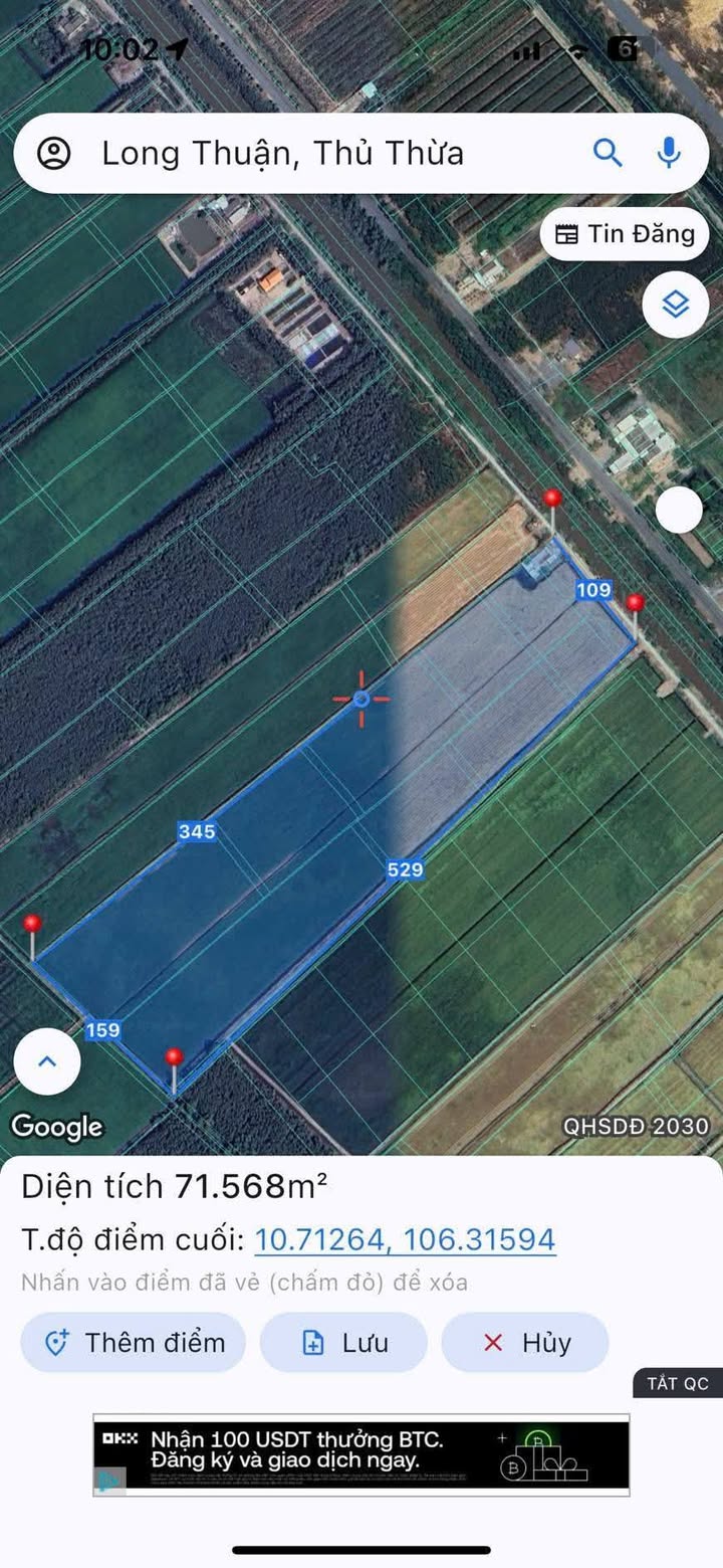 Đất vườn mặt tiền Kênh Bo Bo, xã Long Thạnh, 7 hecta - Pháp lý rõ ràng