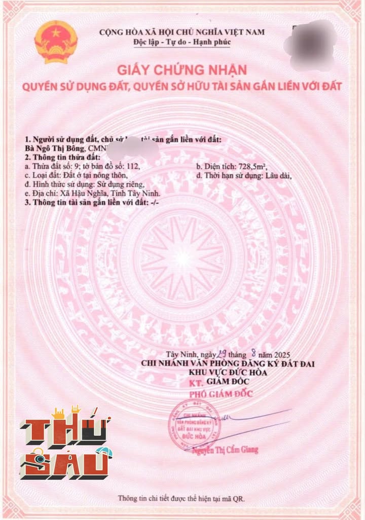 Đất nền Dương Minh Châu 728m² giá 350 triệu - Tiềm năng đầu tư lớn!