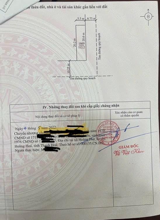 Đất nền Quảng Xương 112,2m² giá 2 tỷ - Kinh doanh thuận lợi!