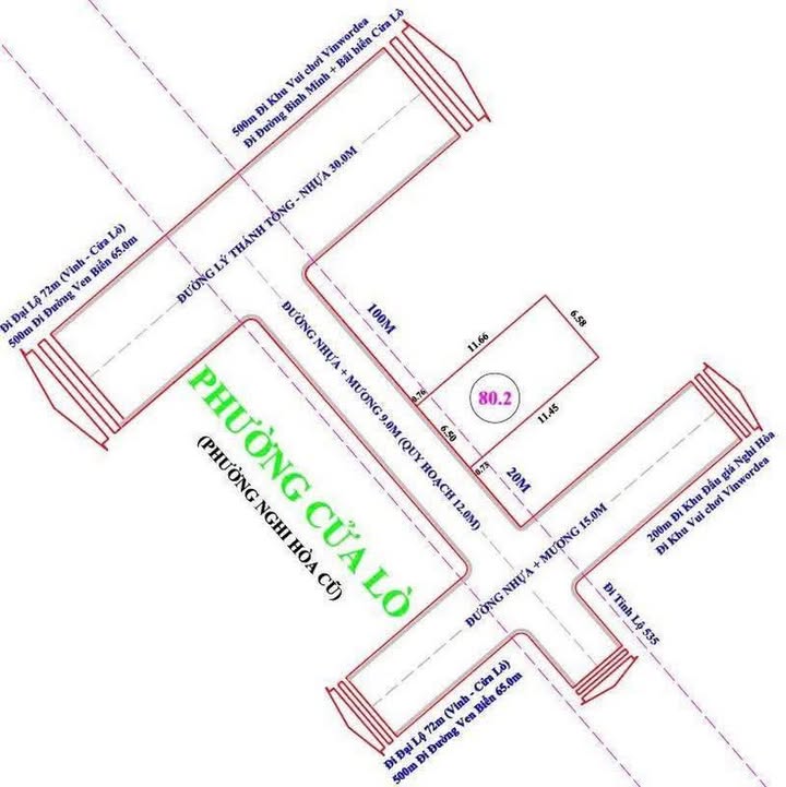 Đất nền Phường Nghi Hòa - Thành phố Vinh 80.2m² giá 1 tỷ - Cơ hội đầu tư hiếm có!