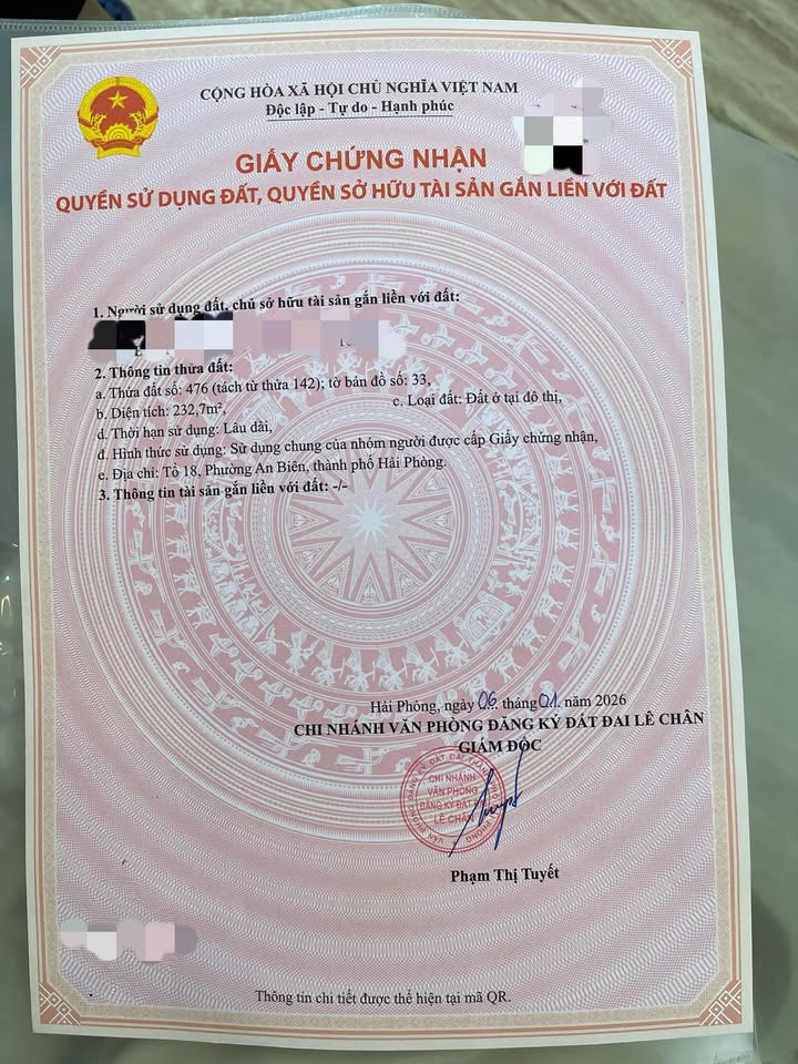 Bán lô đất mặt đường Đường 633 Thiên Lôi, Hải Phòng - Nhà 3 tầng chính chủ - Giá tốt!