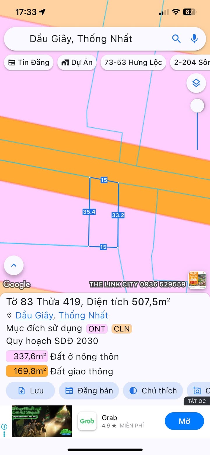 Đất thổ cư Ấp Ngô Quyền, xã Dầu Giây, 525m² chỉ 3 tỷ - Đầu tư sinh lời!