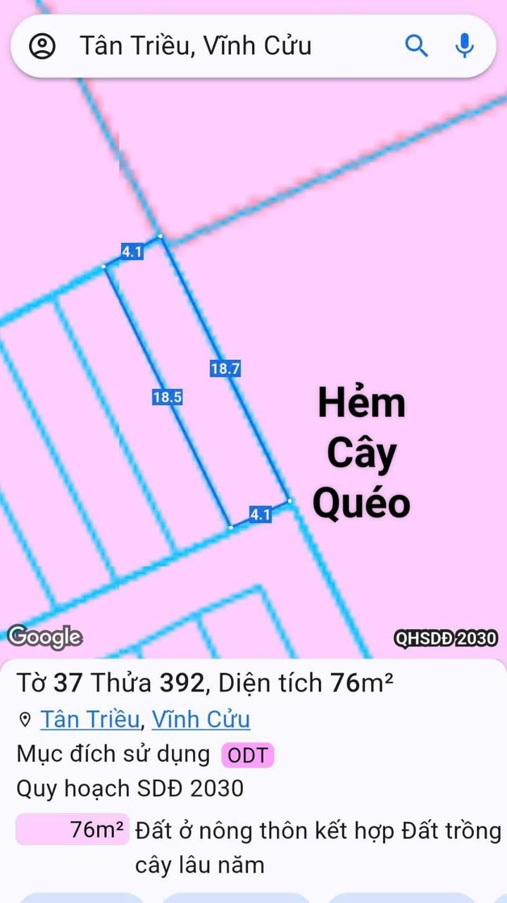 Đất nền Phường Tân Phong 75m² giá 1.33 tỷ - Sổ riêng, thổ cư