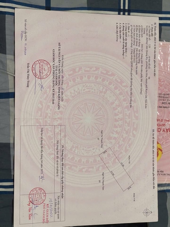 Đất hẻm 31 Ngô Văn Sở, An Hòa, Rạch Giá 300m² giá 980 triệu - Cơ hội đầu tư tuyệt vời!