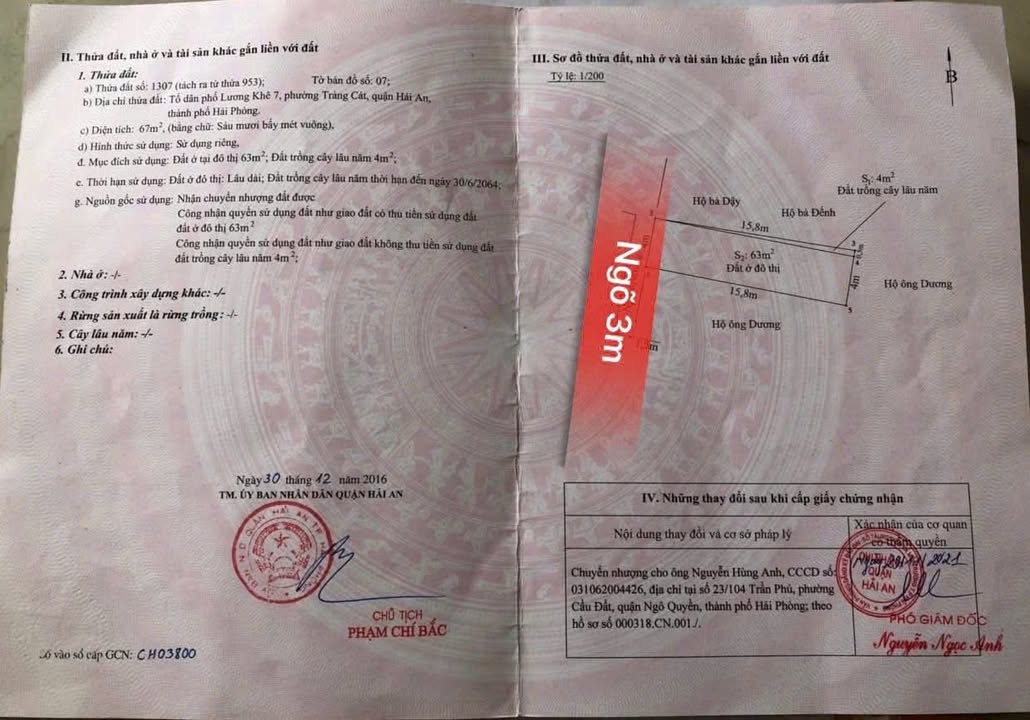 Đất nền ngõ 216 Cát Linh, Hải An, 67m² giá 2 tỷ - Tiềm năng đầu tư sinh lời!