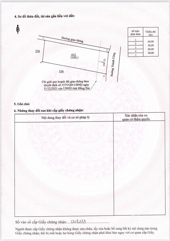 Lô đất mặt tiền nhựa lớn phường Thành Công 1.100m² giá thỏa thuận - Cơ hội đầu tư hấp dẫn!