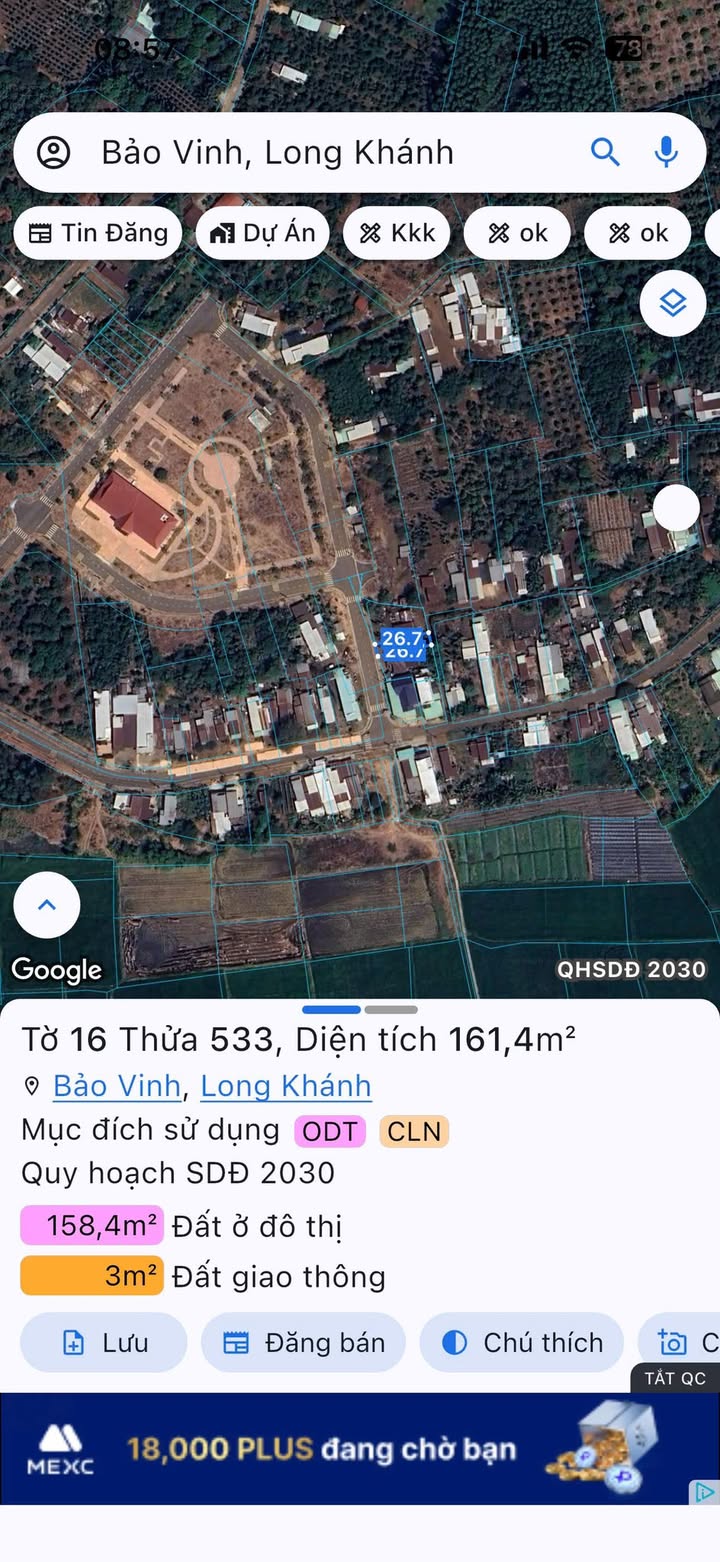 Đất nền Bảo Vinh, Long Khánh 156m² giá 1 tỷ - Sổ riêng, thổ cư