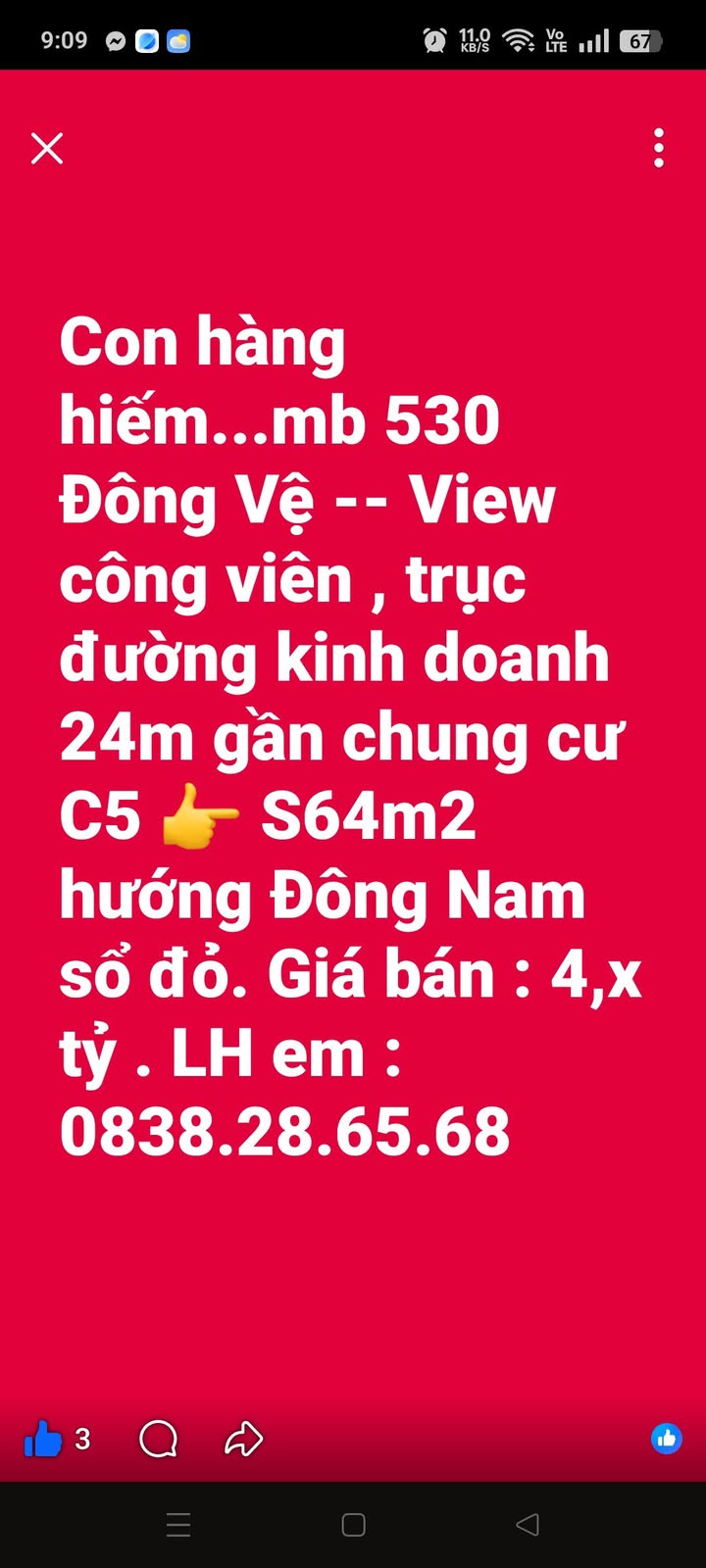 FrontHouse 530 Đông Vệ 64m² giá 4 tỷ - View công viên, kinh doanh sầm uất!