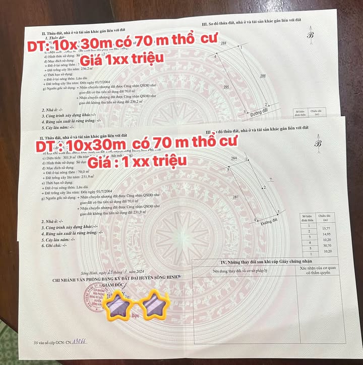 Đất nền Buôn Đức Mùi, Sông Hinh, 300m² - Giá tốt, sổ đỏ chính chủ!