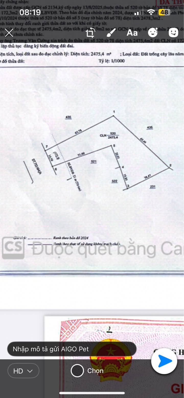 Đất nền mặt đường ĐT753, xã Tân Lợi, huyện Đồng Phú, 2475m² - Cơ hội đầu tư tuyệt vời!