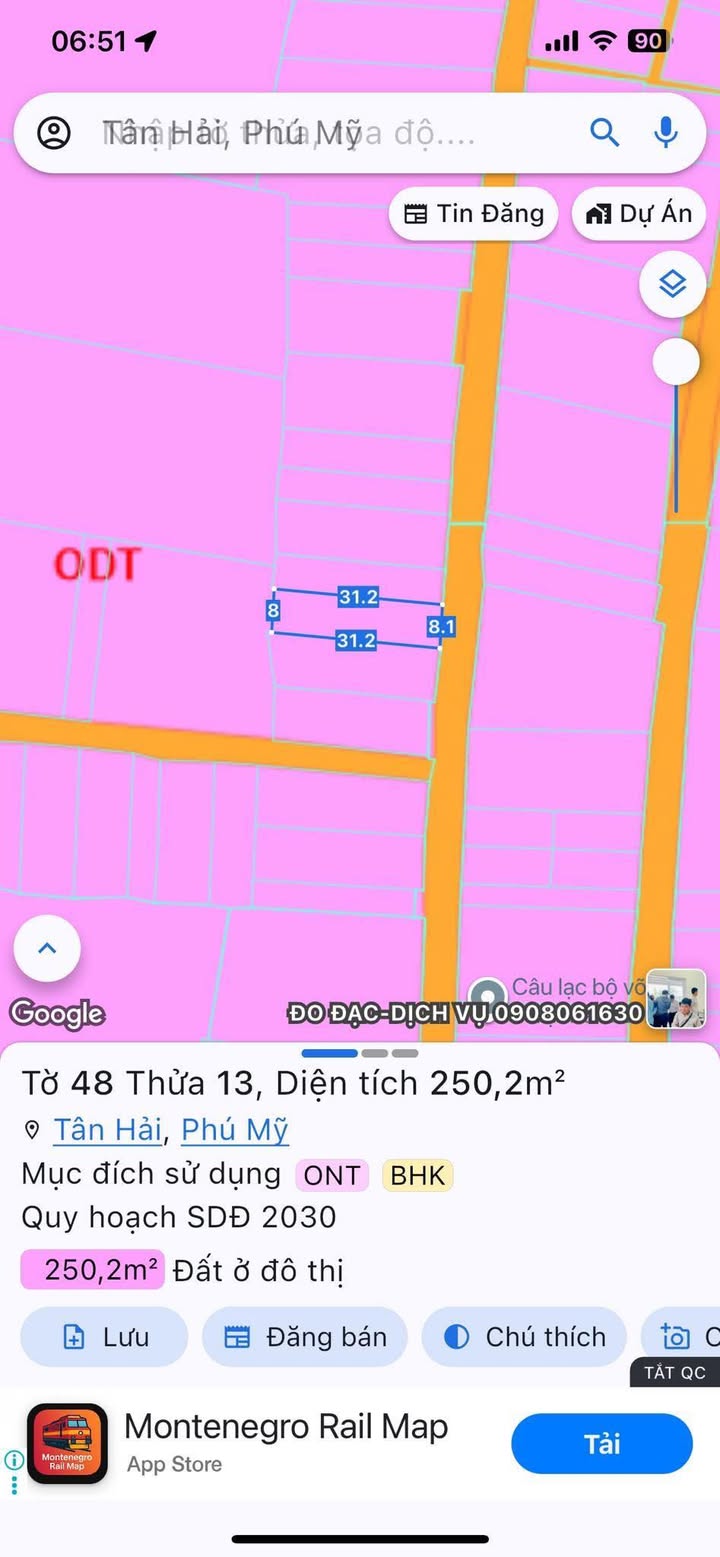 Đất nền Phường Tân Hải, TP. Phú Mỹ 2480m² - Cơ hội đầu tư hấp dẫn!