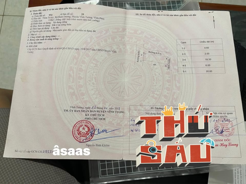 Đất nền thổ cư Thôn Tứ Kỳ, Xã Bình Dương, 118m² giá 4 tỷ - Vị trí đắc địa cho đầu tư