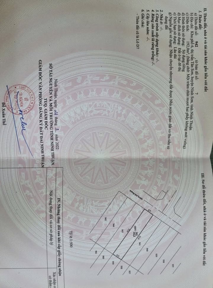 Đất thổ cư Huyện Ninh Sơn 193m² giá 550 triệu - Cơ hội đầu tư sinh lời!