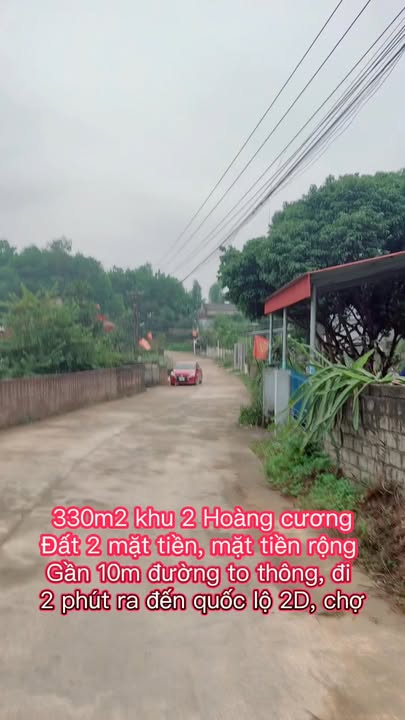 Đất nền 2 mặt tiền 330m² tại xã Hoàng Cương, giá chỉ 900 triệu - Cơ hội đầu tư tuyệt vời!