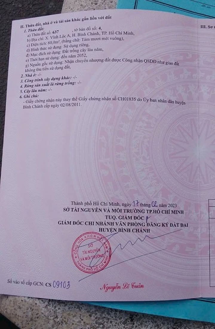 Bán đất Vĩnh Lộc A 80m² giá 1.5 tỷ - Sổ đỏ riêng, đầu tư sinh lời!