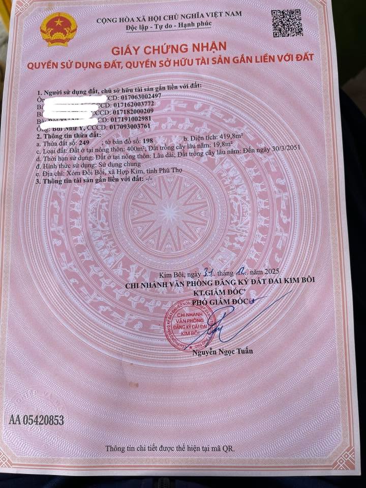 Đất thổ cư Huyện Ứng Hòa 419m² giá chỉ 9xx triệu - Pháp lý rõ ràng