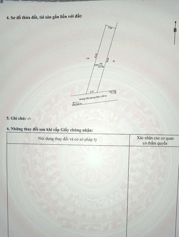 Đất nền thổ cư 251m² mặt tiền đường Trần Quang Diệu - Đầu tư sinh lời tốt!