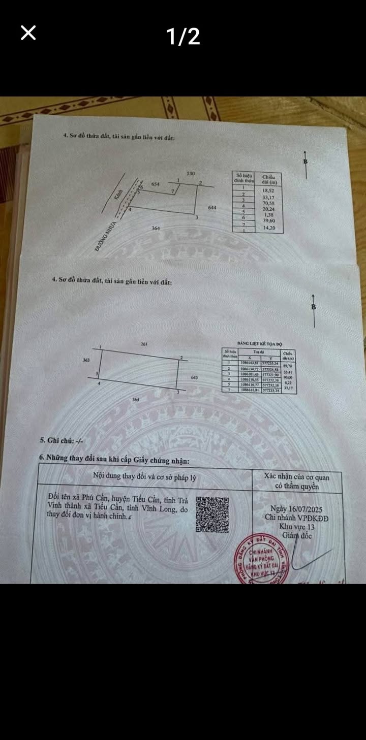 Đất mặt tiền nhựa ô Dứa, Xã Tiểu Cần, 4600m² - Giá tốt trước Tết!