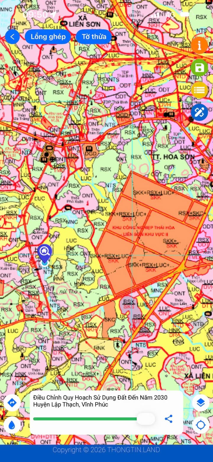 Đất nền Xã Thái Hòa, Huyện Lập Thạch, 104m² chỉ 300 triệu - Cơ hội đầu tư không thể bỏ lỡ!