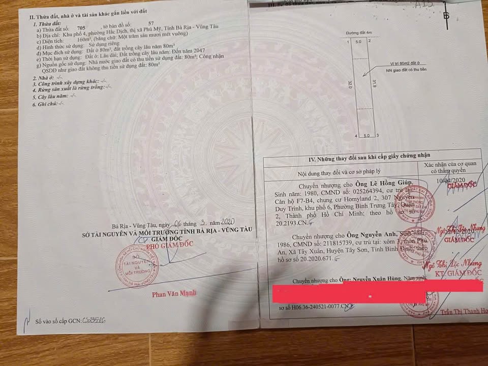 Lô đất xây nhà ở KDC Hắc Dịch – Tóc Tiên 160m² giá 1.3 tỷ - An ninh tốt, tiện ích đầy đủ!