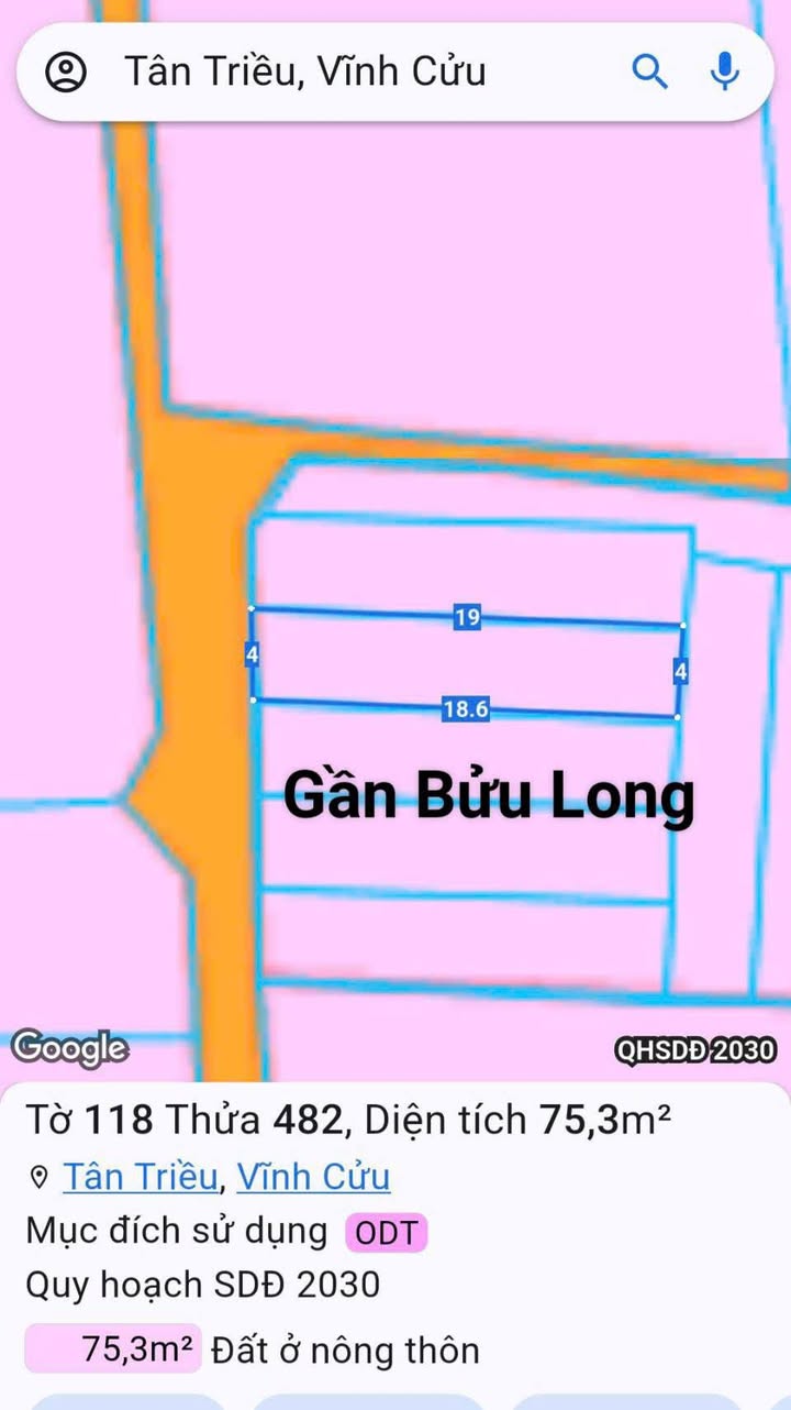 Đất nền Phường Tân Triều 76m² giá 1.65 tỷ - Hỗ trợ vay ngân hàng