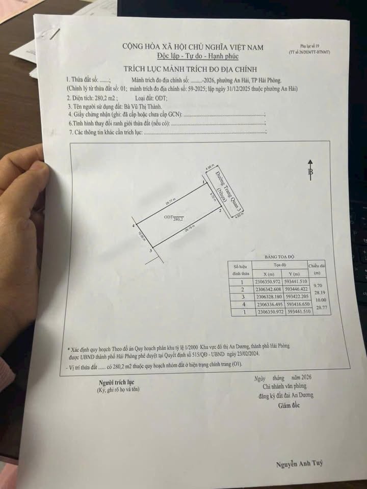 Đất nền mặt đường Trang Quan, An Đồng 280m² - Cơ hội đầu tư cực hiếm!