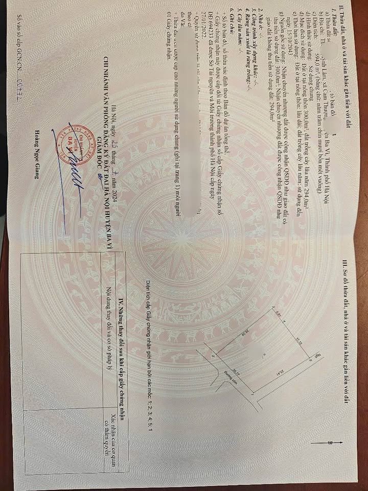 Đất nền phân lô 600m² xã Cam Thượng, Ba Vì giá chỉ 4 tỷ - Cơ hội đầu tư hấp dẫn!