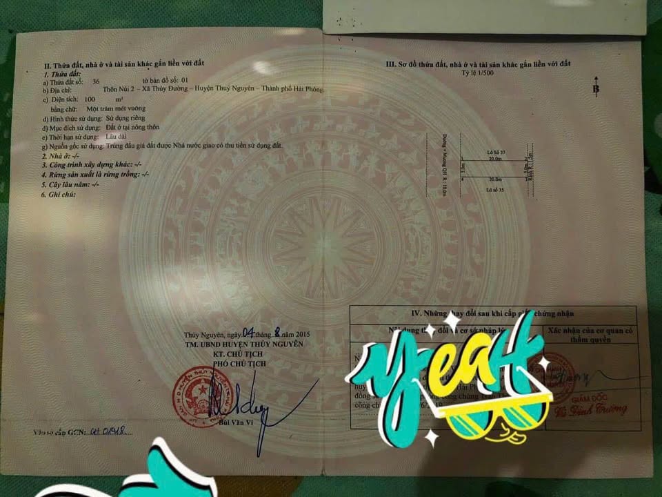 Đất nền đẹp tại phường Thủy Hà, Hải Phòng - 100m² giá 3 tỷ - Đầu tư sinh lời!