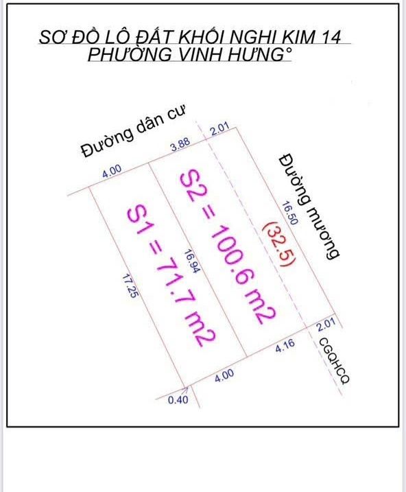 Đất nền X14 Nghi Kim, Vinh Hưng 71.7m² giá 1.68 tỷ - Sổ hồng chính chủ!