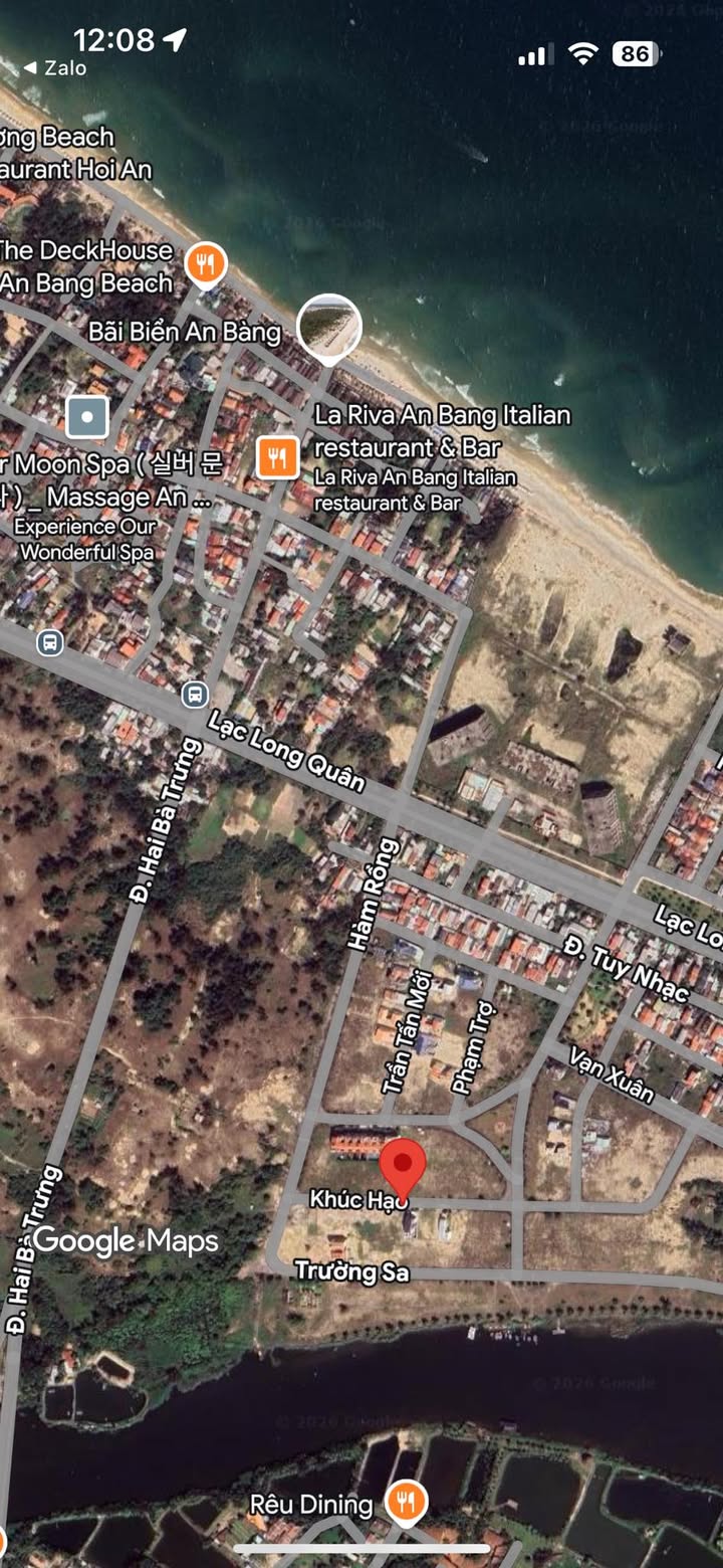 Đất nền biển An Bàng 200m² giá 8 tỷ - Sổ hồng chính chủ, cách biển 500m!