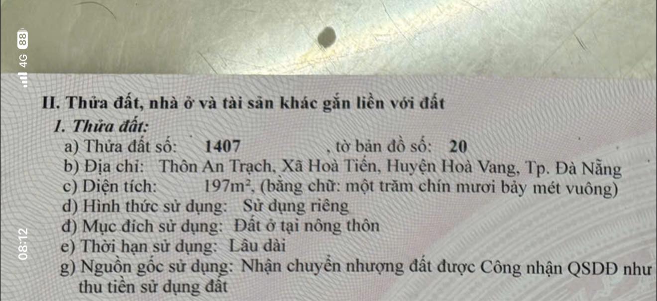 Đất ở Hòa Tiến 200m² giá 1,45 tỷ - Cơ hội đầu tư sinh lời!