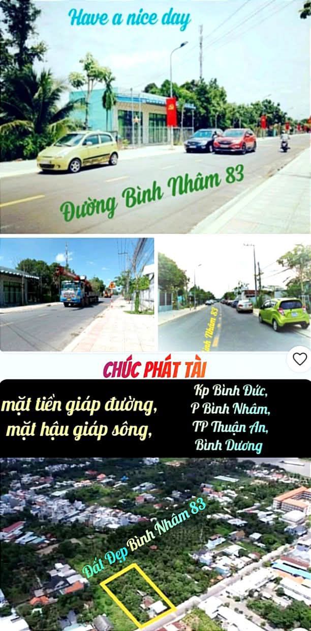 Đất nền mặt tiền Đường Bình Nhâm 83, Phường Lái Thiêu - 1904m² giá 36 tỷ - Đầu tư sinh lời cao!