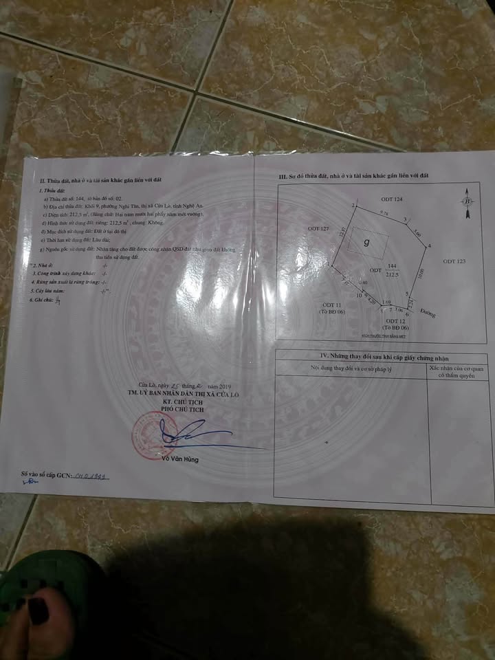 Đất nền Nghi Tân 212m² giá 1.5 tỷ - Phù hợp cho vợ chồng trẻ an cư