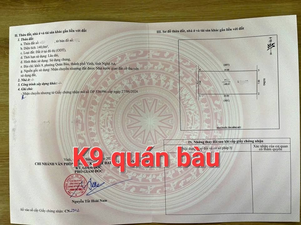 Đất nền Phường Quán Bàu 140m² giá 8.4 tỷ - Đường 15m, cơ hội đầu tư hấp dẫn!