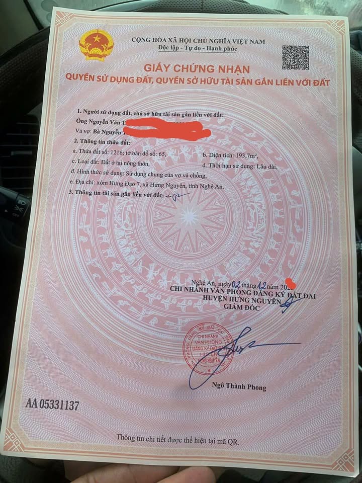 Đất nền Xóm 7, Phường Nghi Phú, 197m² giá 2,4 tỷ - Cơ hội đầu tư tốt!