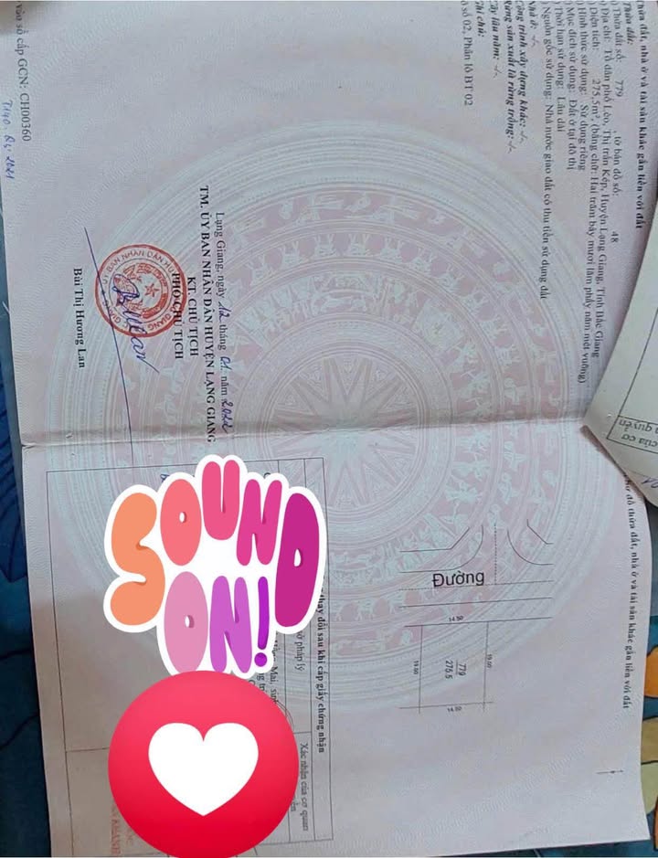 Đất thổ cư Xã Kép 275m² giá 3 tỷ - Đầu tư sinh lời ngay!