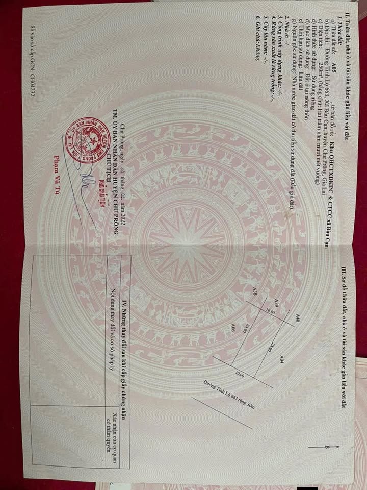 Đất nền Xã Bàu Cạn 250m² giá 1.9 tỷ - Sổ đỏ chính chủ, ngay mặt tiền TL 663!