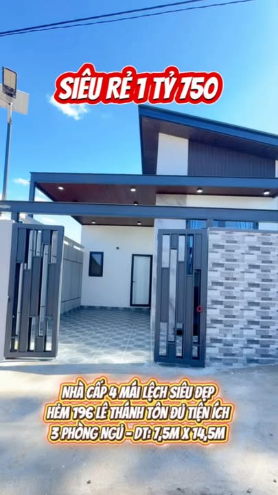 Nhà cấp 4 hiện đại Hẻm 196 Lê Thánh Tôn 108m² giá 1.75 tỷ - Chính chủ bán gấp!